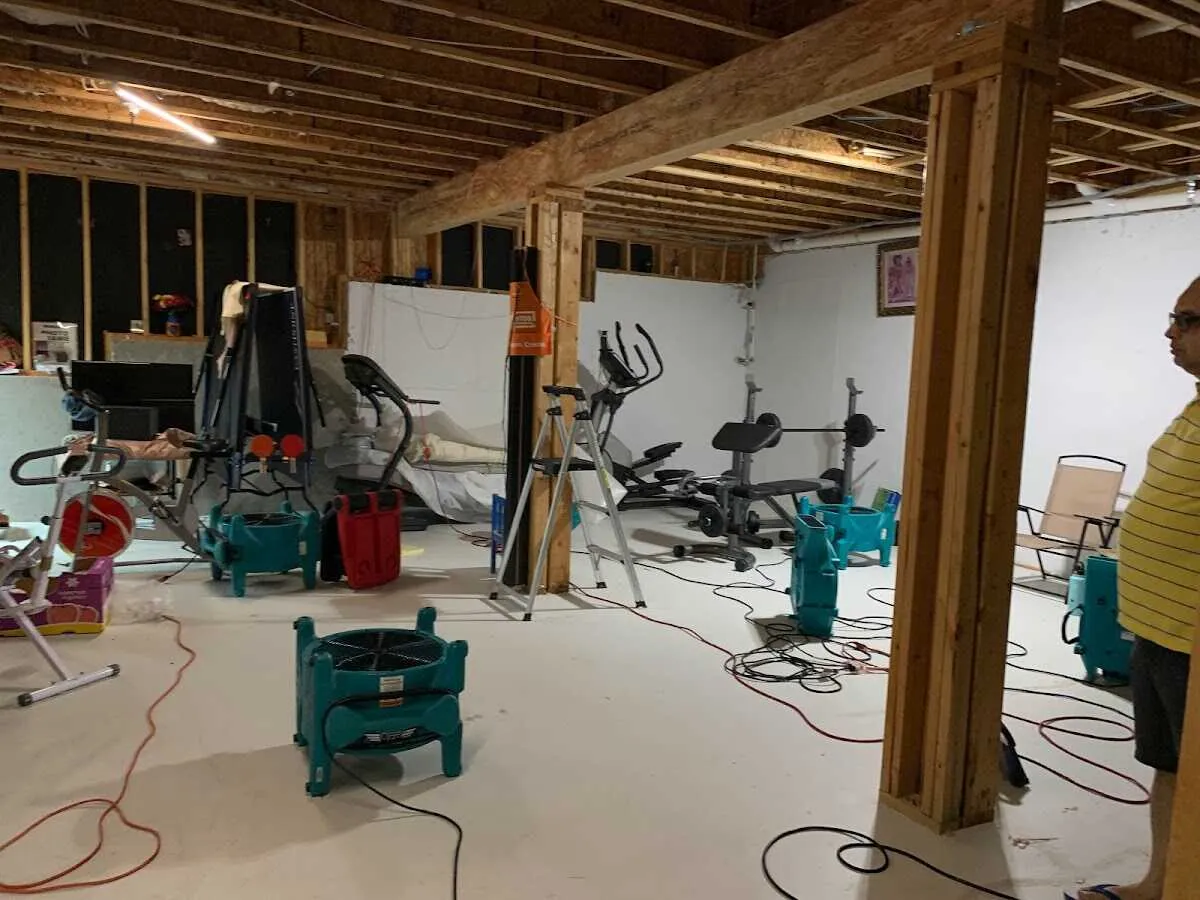 Basement drying equipment setup for Odor Removal & Deodorization in Dardenne Prairie
